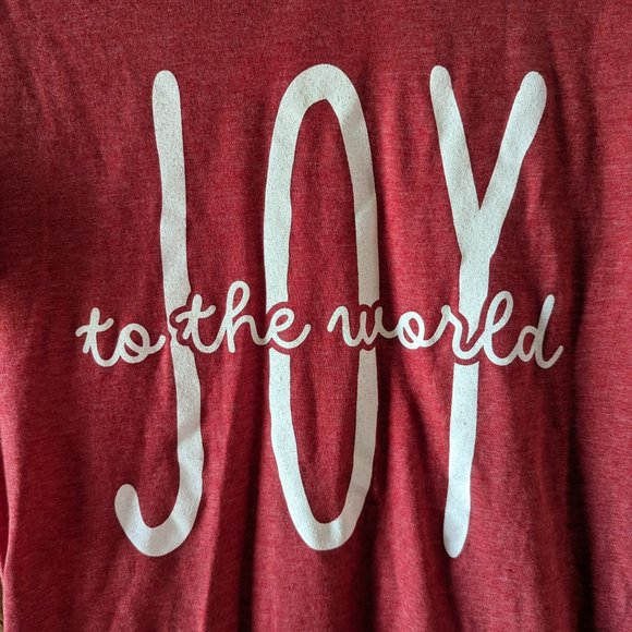 🎉 4 for $25 🎉 Joy to the World Round Neck Short Sleeve Graphic Tee - Picture 3 of 7
